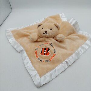 Cincinnati Bengals Security lovey Bear Brown Tan Plush 14In Toy
